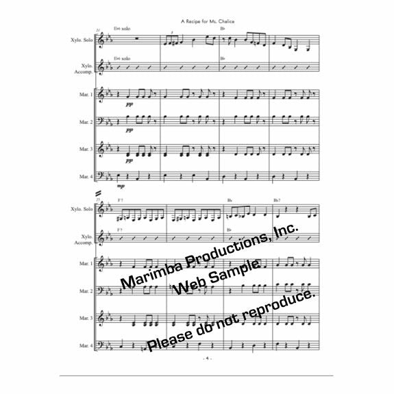Maddigan-Recipe for Ms. Chalice, A (SP)-Solo X/2-4M/opt. string 4tet/opt. choir