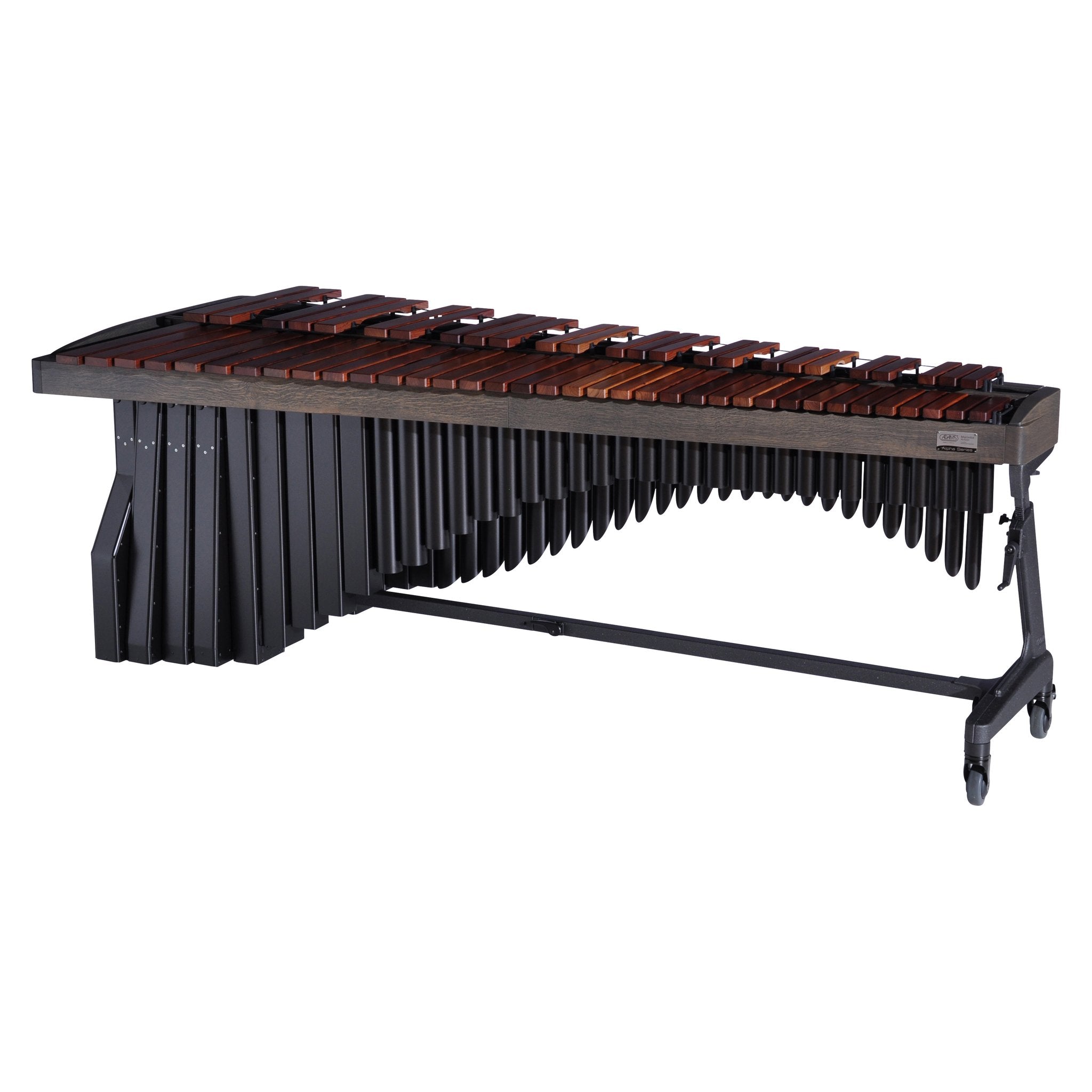 Adams Alpha Marimba with Graphite Rails and Black Resonators Player Side