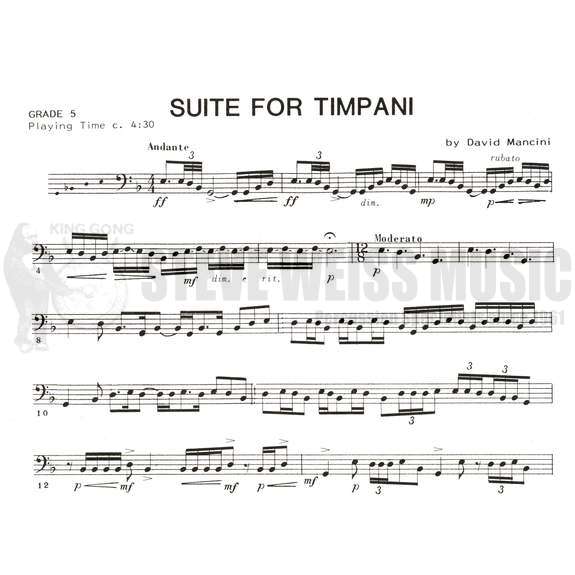 Mancini-Suite for Timpani-4T