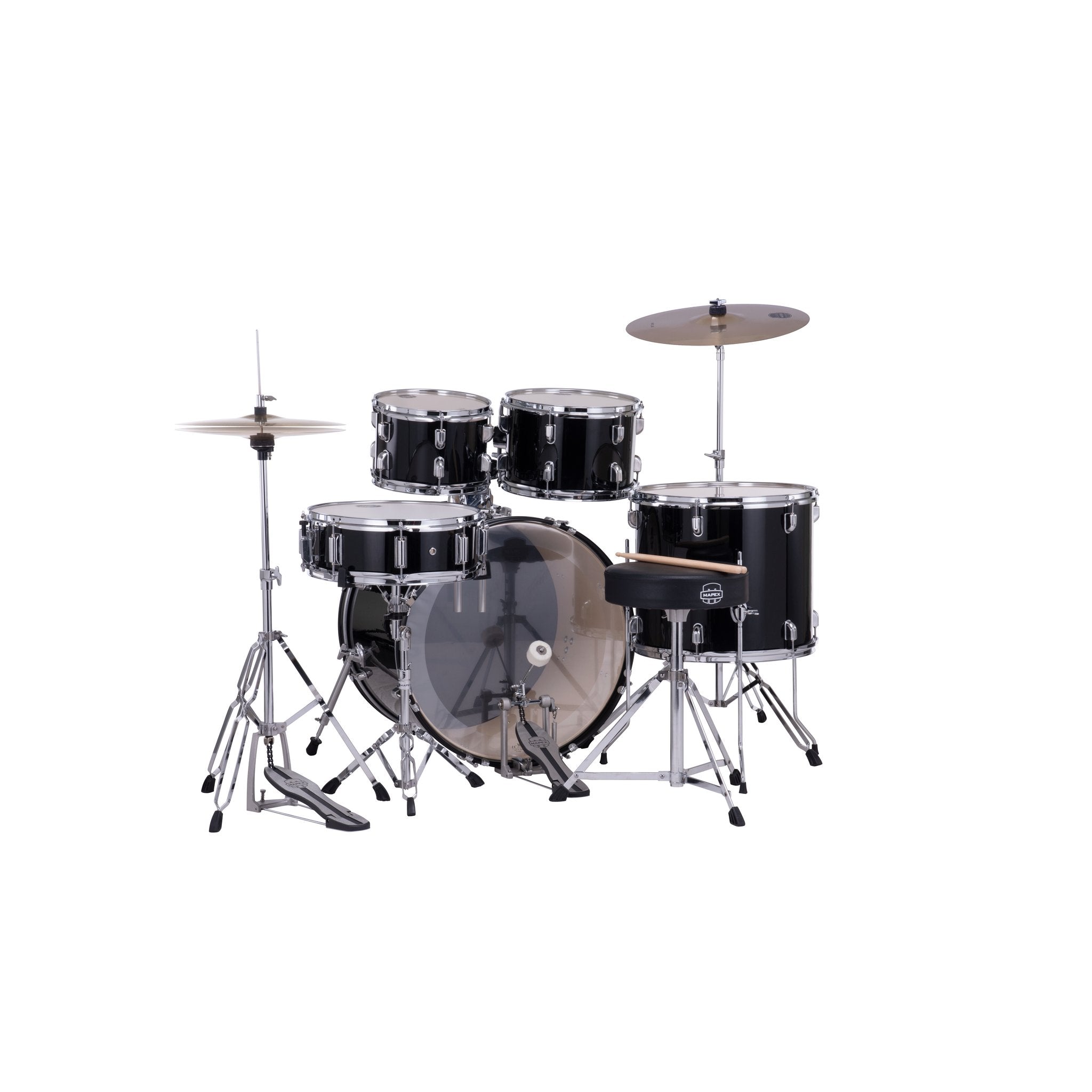 Mapex Comet Series 5-piece Drum Set - 22" Bass Drum - Black - Image 3