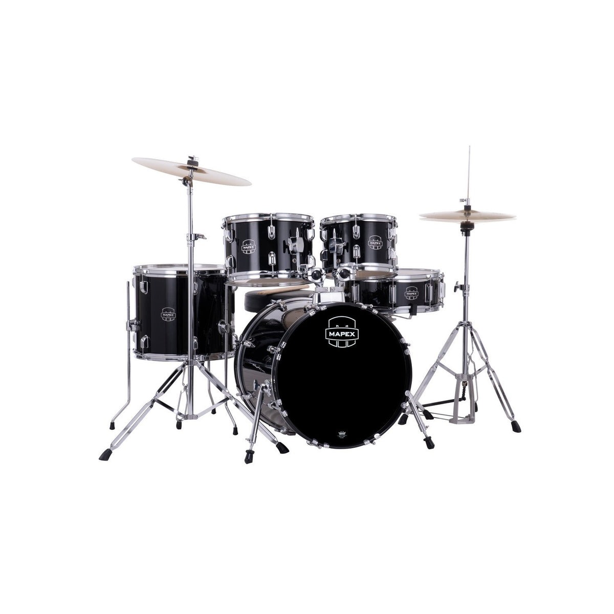 Mapex Comet Series 5pc Complete Drum Set 22" Bass Drum Black CM5294FTC-DK