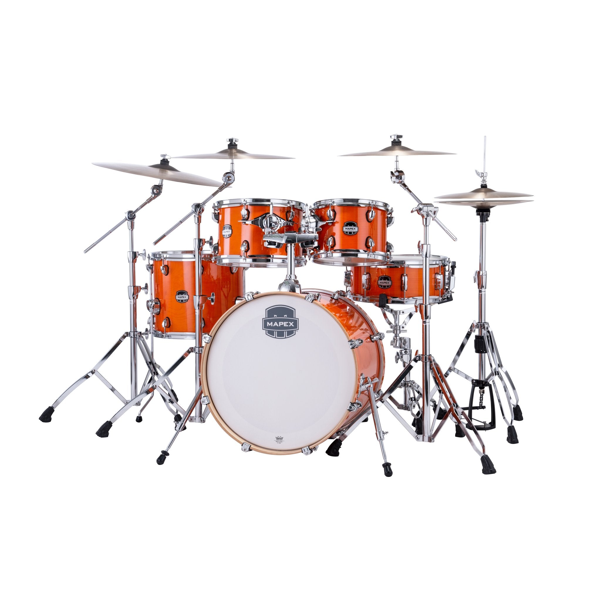 Mapex Mars 5-piece Maple Fusion Drum Set Shell Pack - Glossy Amber - Image 2