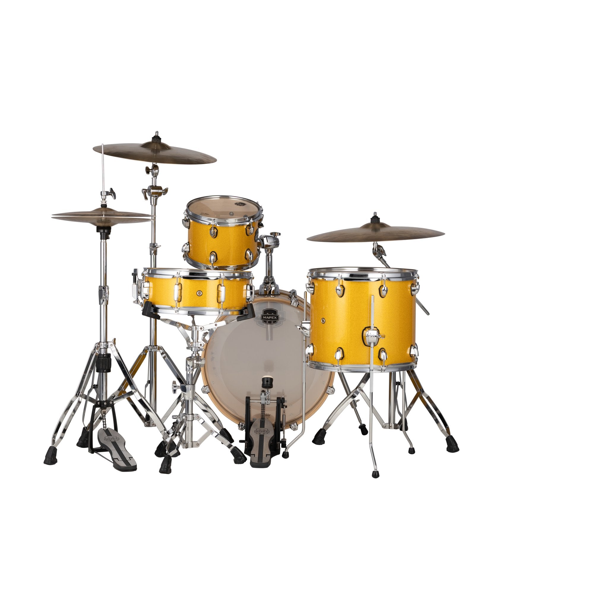 Mapex Mars Series 4-piece Rock Drum Set Shell Pack - Sunflower Sparkle - Image 3