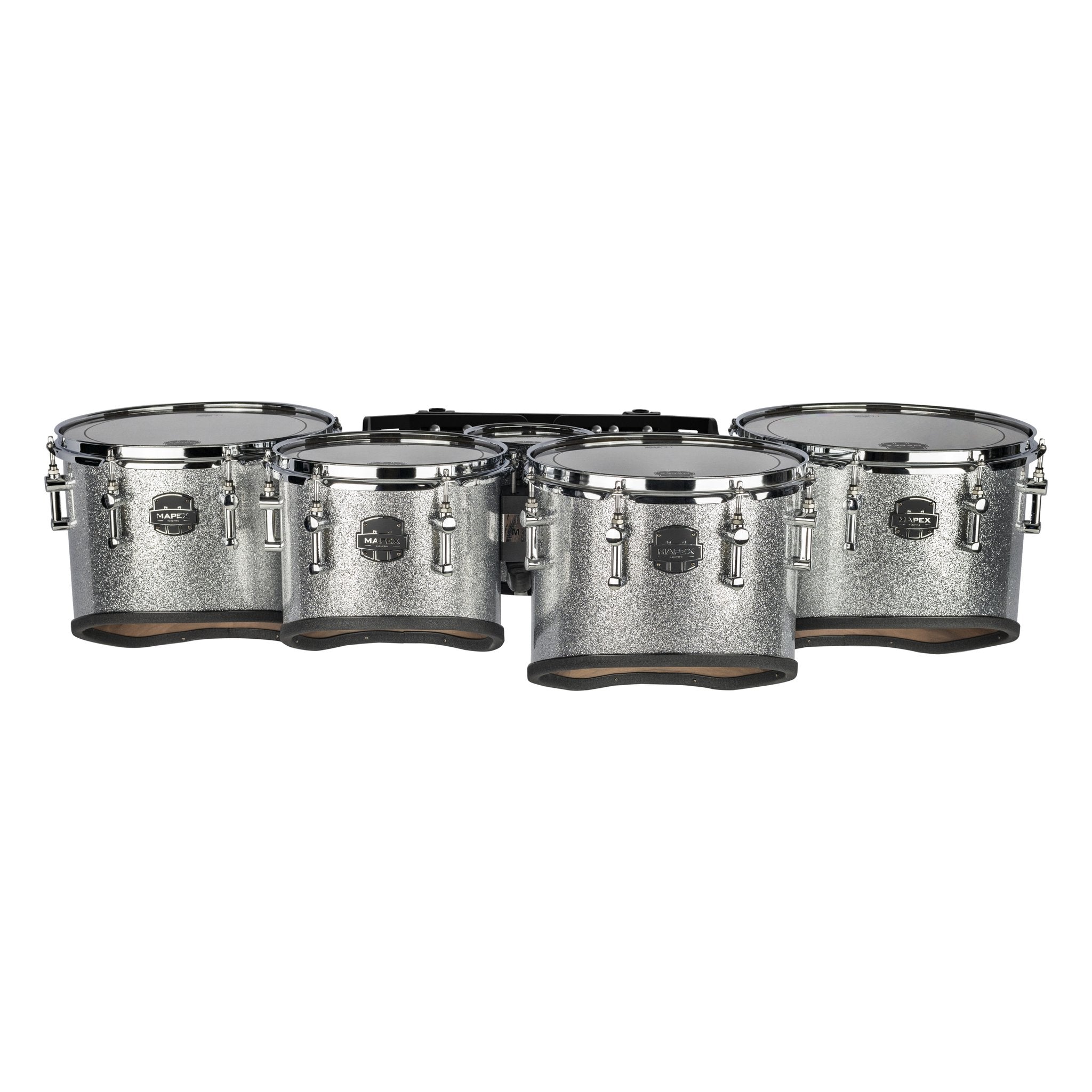 Mapex Quantum Mark II Classic Cut Quint Marching Tenor Set - 6"/10"/12"/13"/14" - Diamond Dazzle - Image 2