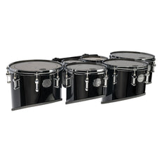 Mapex Quantum Mark II Classic Cut Sextet Marching Tenor Set - 6"/8"/10"/12"/13"/14" - Gloss Black - Image 1