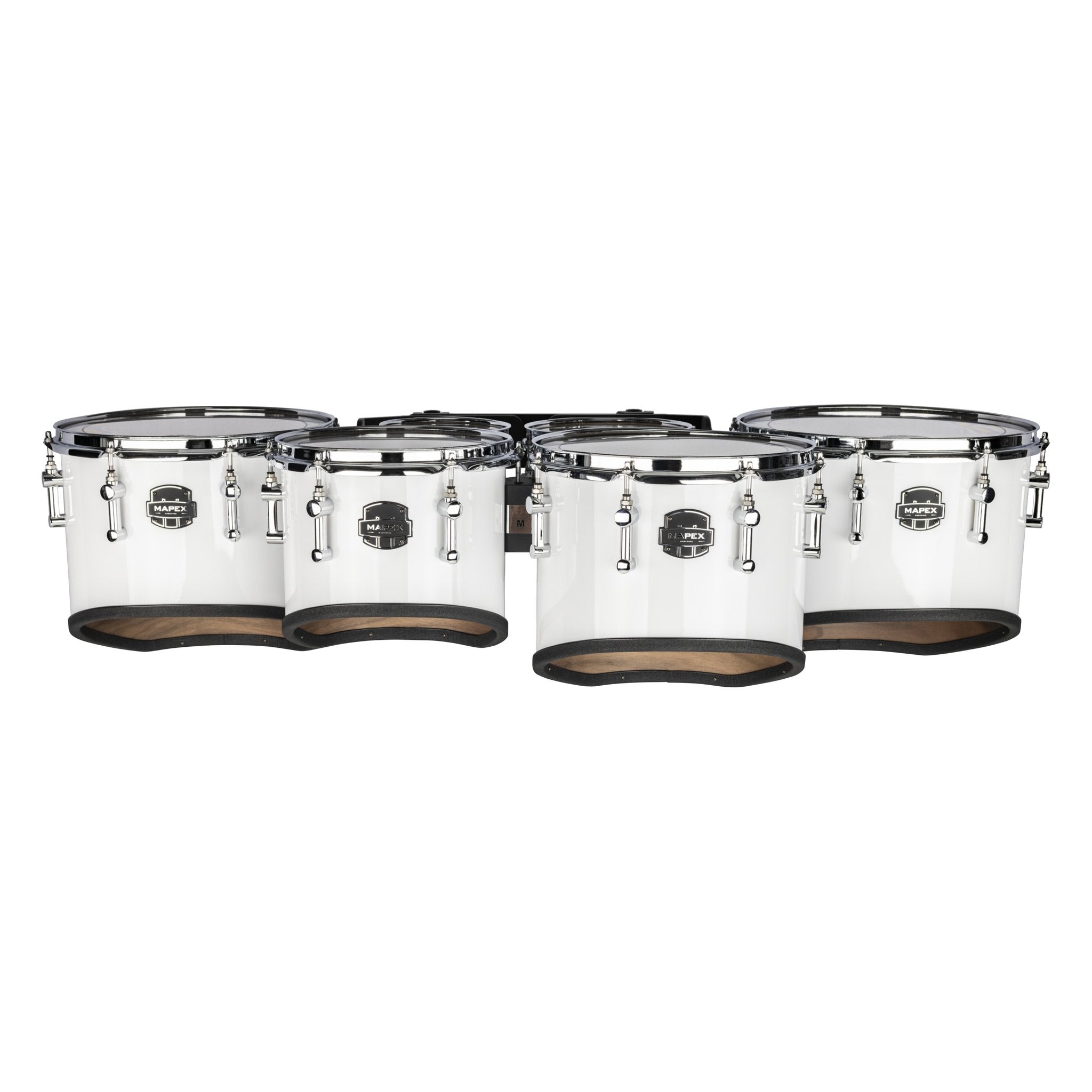 Mapex Quantum Mark II Classic Cut Sextet Marching Tenor Set - 6"/8"/10"/12"/13"/14" - Snow White - Image 2