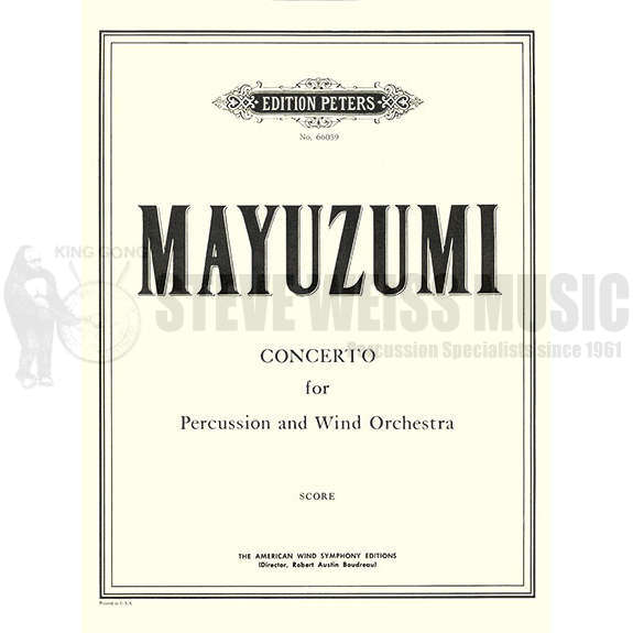 Mayuzumi-Concerto for Percussion and Wind Orchestra(S)-P/8T/X/V-