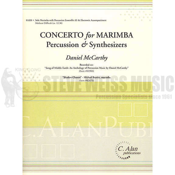 McCarthy-Concerto for Marimba, Percussion and Synthesizers (CD Incl.)-3M/BM/V/P/4T