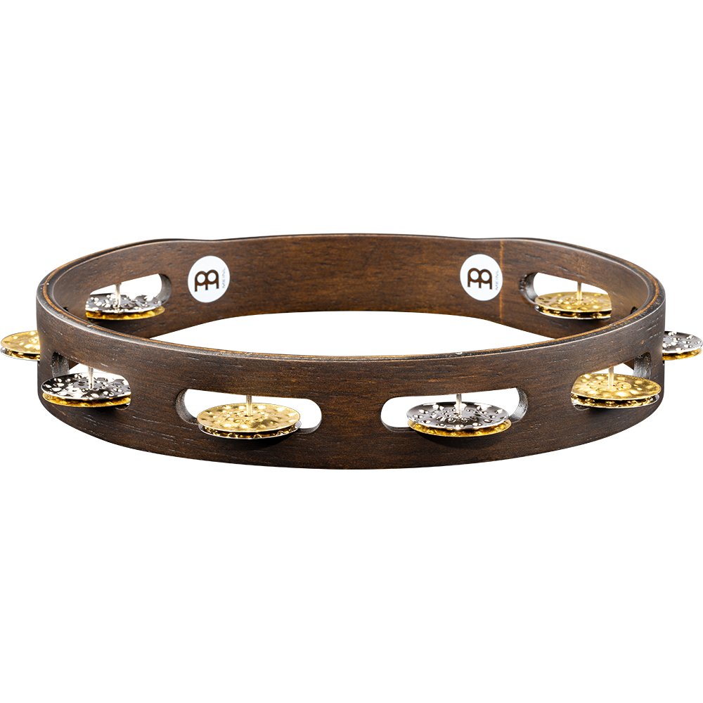 Meinl 10" Vintage Wood Tambourine - Single Row - Image 3