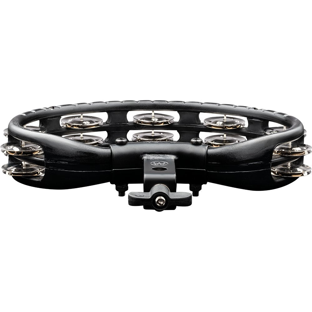 Meinl ABS Double Row Black Tambourine with Mount-Steel Jingles - Image 2