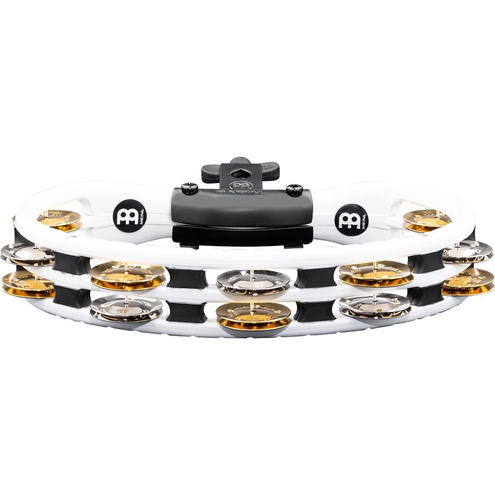 Meinl ABS Double Row White Tambourine with Mount-Recording Combo - Image 3