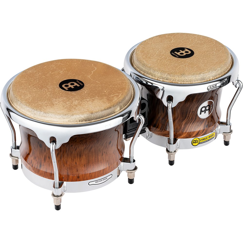 Meinl Free Ride Series Bongos - Brown Burl with Chrome Hardware - Image 4