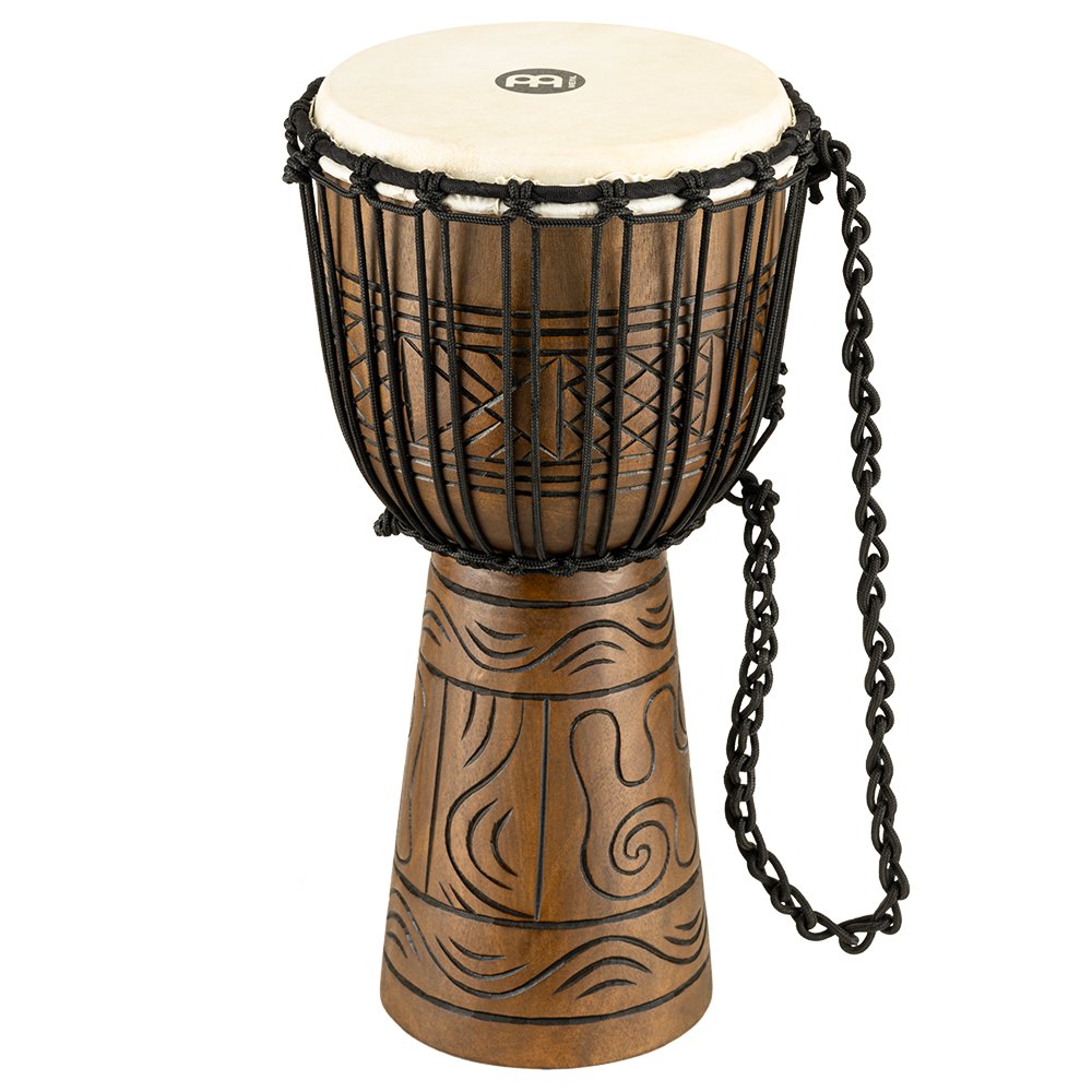 Meinl Headliner Artifact Series Rope-tuned Wood Djembe - 10" x 20" - Medium - Image 11
