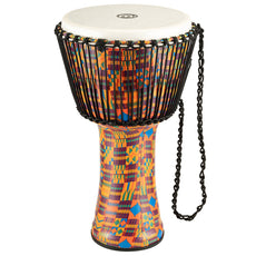 Meinl Rope-tuned Travel Djembe with Synthetic Head - 14" - Kenyan Quilt - Image 10