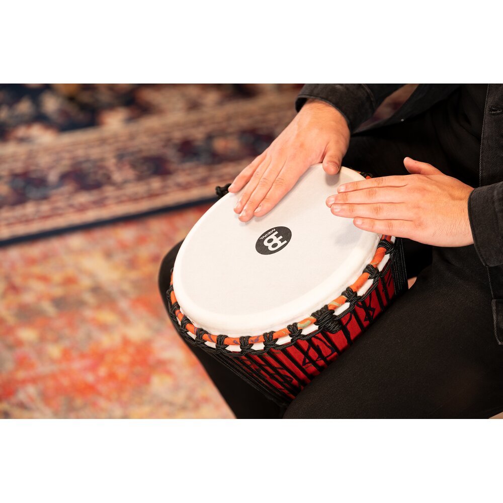 Meinl Rope-tuned Travel Djembe with Goatskin Head - 10" x 20" - Pharaoh's Script - Image 5