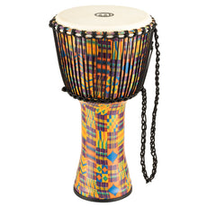 Meinl Rope-tuned Travel Djembe with Goatskin Head - 12" x 24" - Kenyan Quilt - Image 10