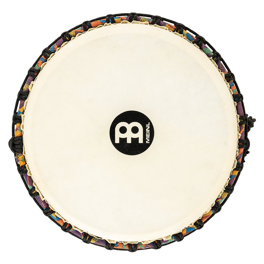 Meinl Rope-tuned Travel Djembe with Goatskin Head - 12" x 24" - Kenyan Quilt - Image 3