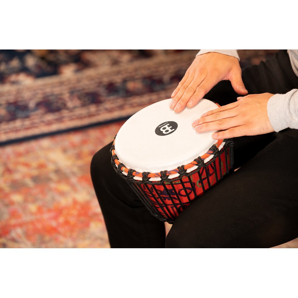 Meinl Rope-tuned Travel Djembe with Goatskin Head - 8" - Pharaoh's Script - Image 5