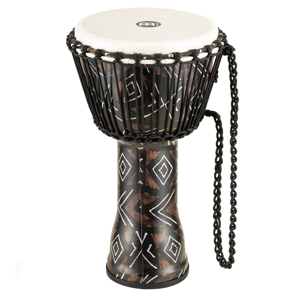 Meinl Rope-tuned Travel Djembe with Synthetic Head - 10" x 20" - Kanga Sarong - Image 10