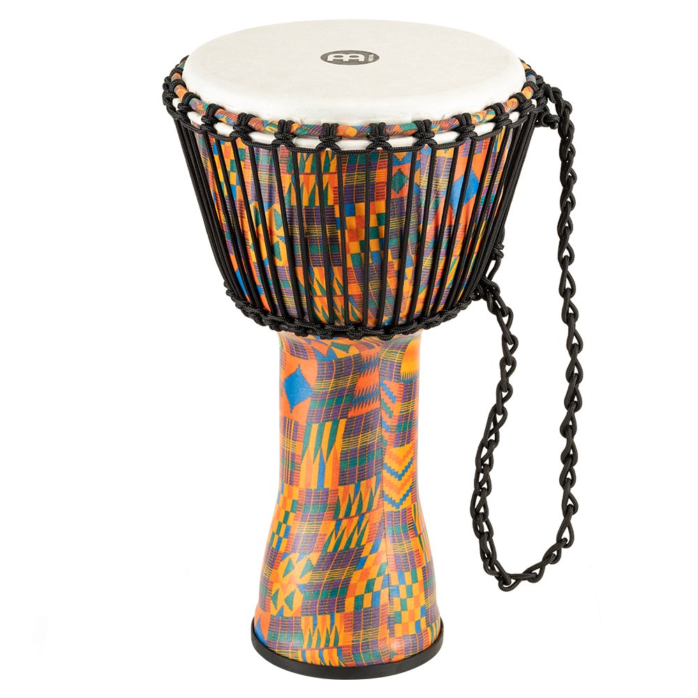 Meinl Rope-tuned Travel Djembe with Synthetic Head - 10" x 20" - Kenyan Quilt - Image 10