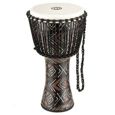 Meinl Rope-tuned Travel Djembe with Synthetic Head - 12" x 24" - Kanga Sarong - Image 10