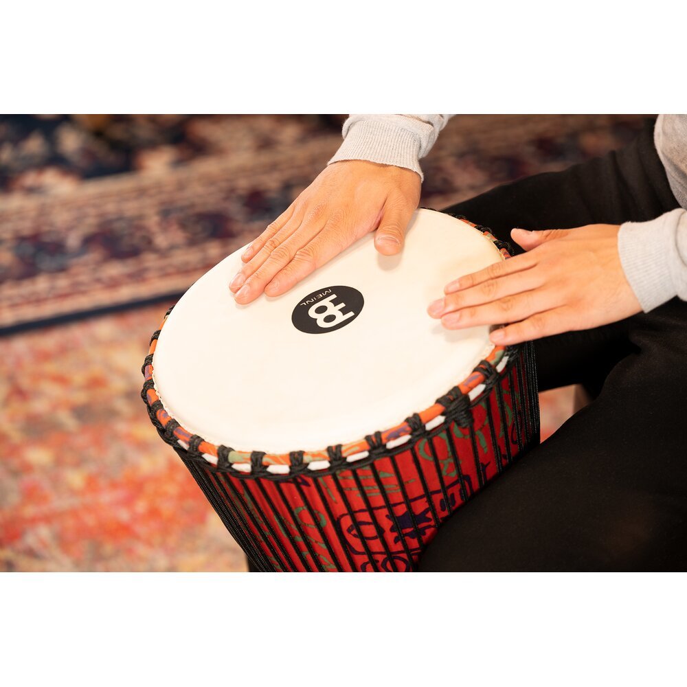 Meinl Rope-tuned Travel Djembe with Synthetic Head - 12" x 24" - Pharaoh's Script - Image 5