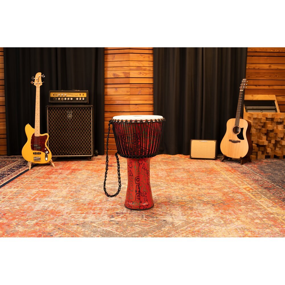 Meinl Rope-tuned Travel Djembe with Synthetic Head - 14" - Pharaoh's Script - Image 9