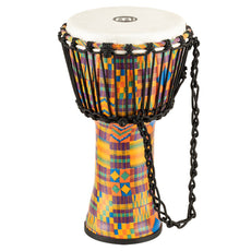 Meinl Rope-tuned Travel Djembe with Synthetic Head - 8" - Kenyan Quilt - Image 10