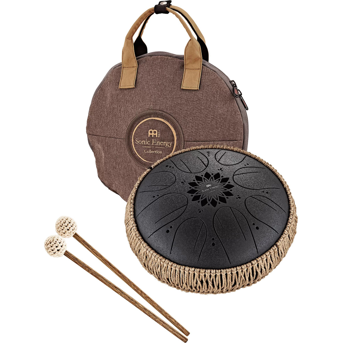 Meinl Sonic Energy Medium Octave Steel Tongue Drum 10" - B Minor/8 Notes Accessories MOSTD1BK