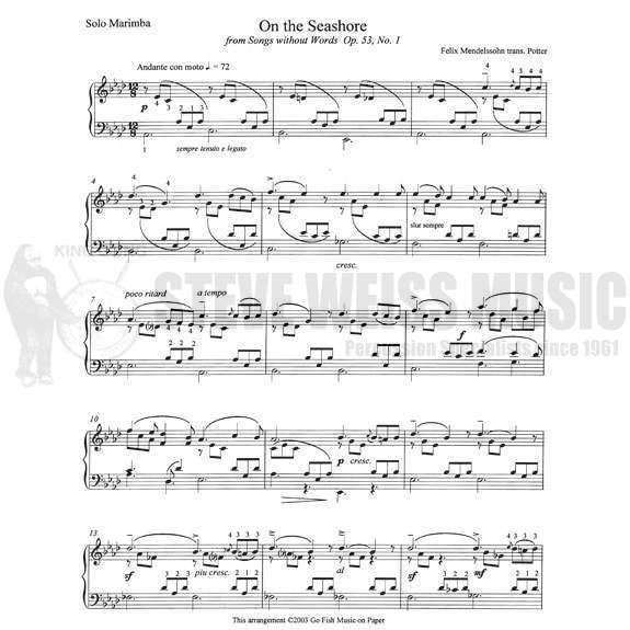 Mendelssohn, Felix-On the Seashore arr. Potter-M