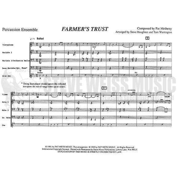 Metheny-Farmer's Trust (SP)- arr. Houghton and Warrington
