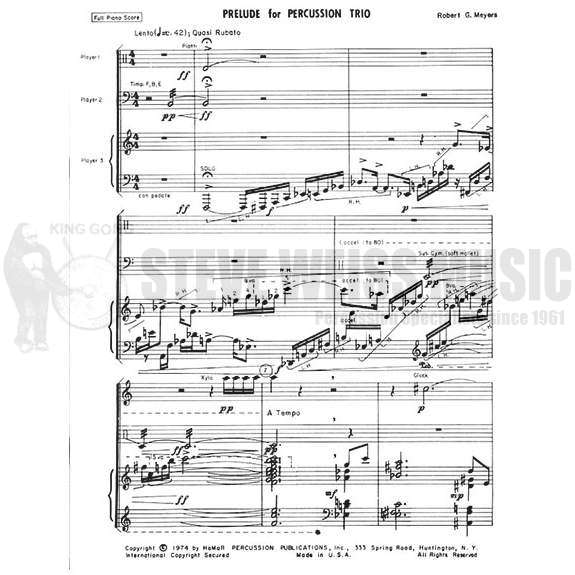 Meyers-Prelude for Percussion Trio-P/X/B/3T/crot-PN