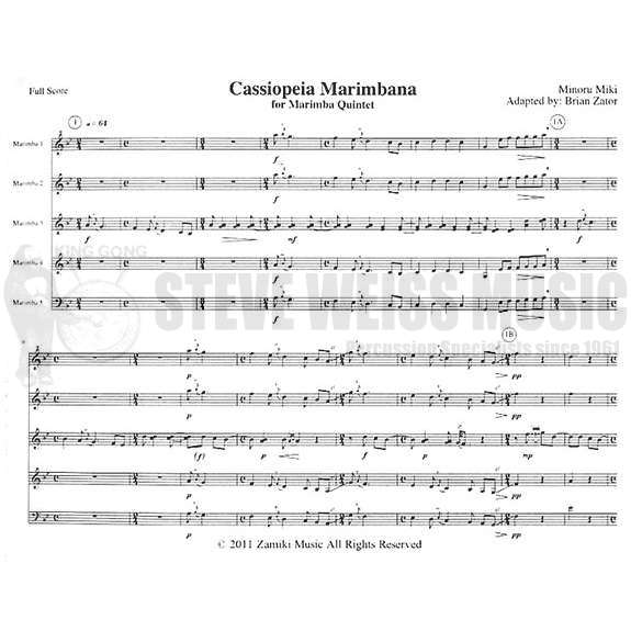 Miki-Cassiopeia Marimbana arr. Zator (SP)-5M