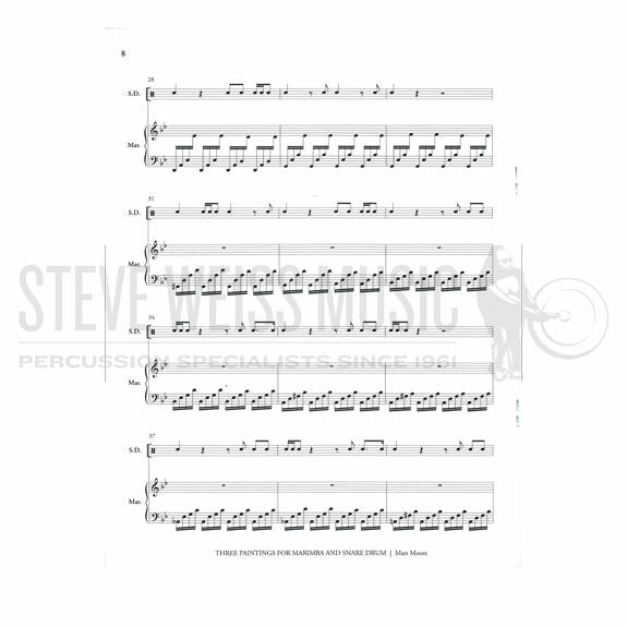 Moore, M.-Three Paintings for Marimba and Snare Drum (SP)-M/SD