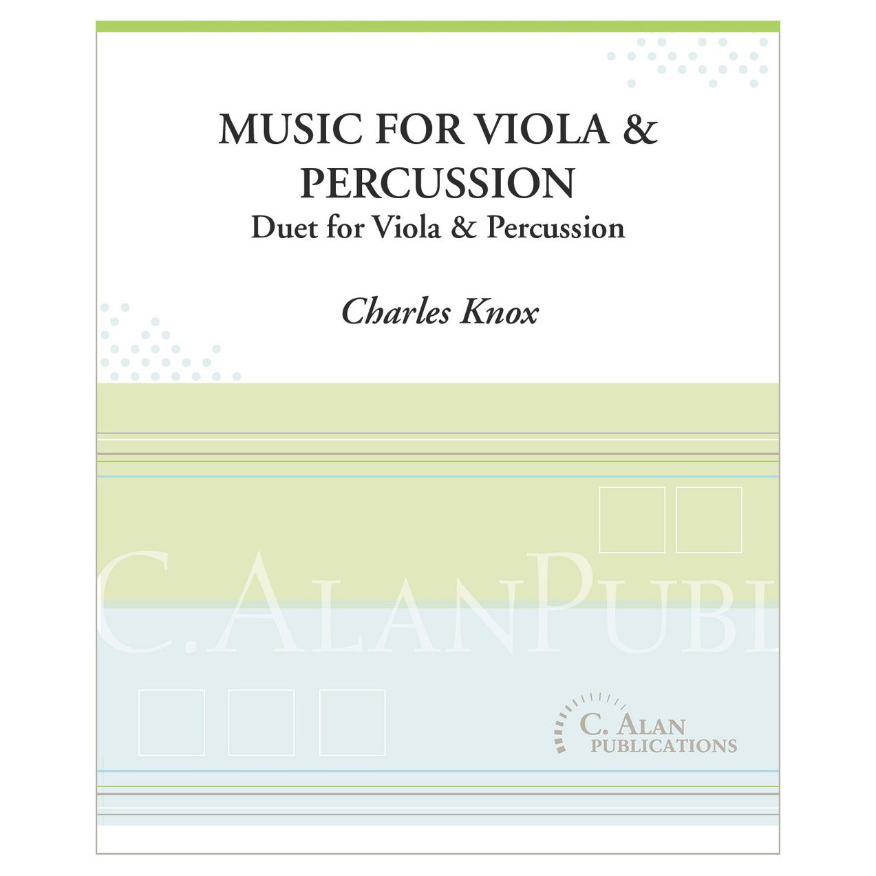 Music for Viola & Percussion Duet Charles Knox Cover Page