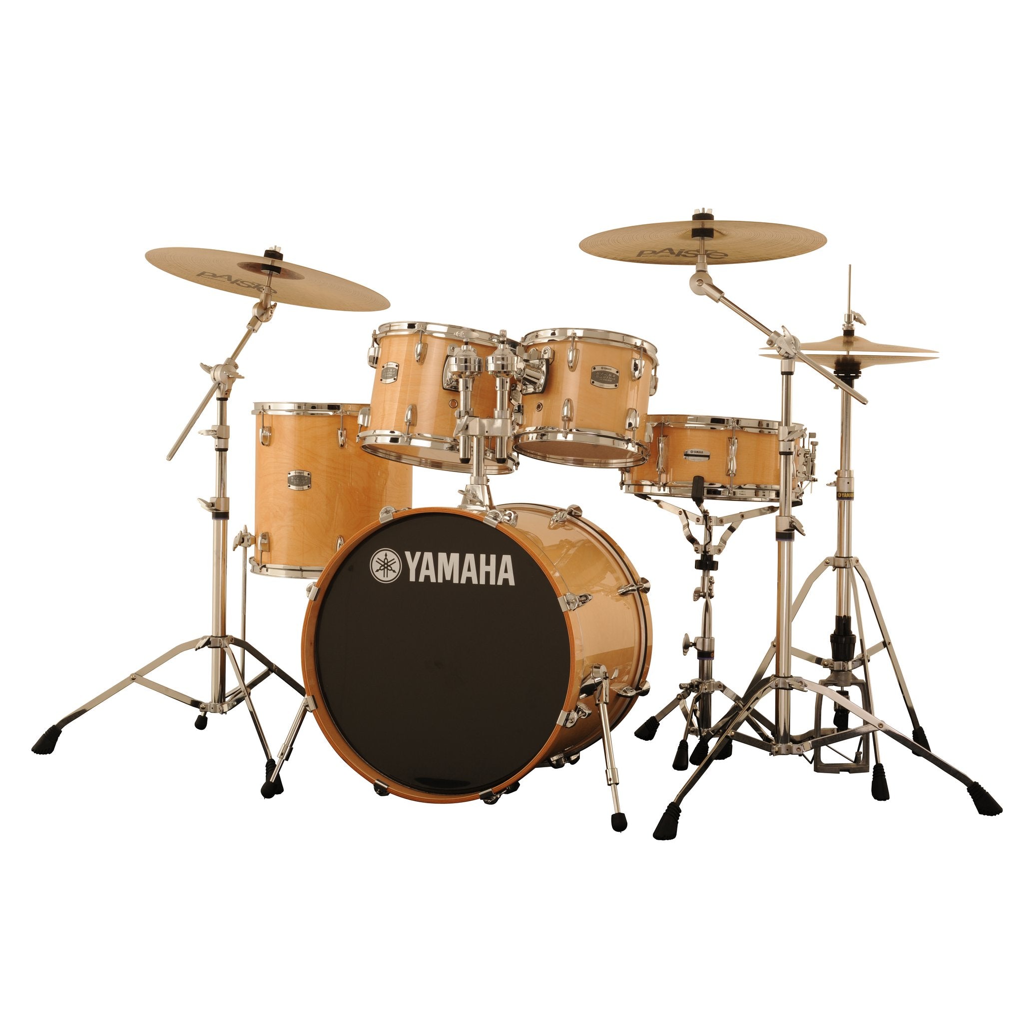 Natural Wood, Yamaha Stage Custom Birch 5-piece Drum Set w/ Hardware 20 BD - HW780 Natural Wood SBP0F57-NW