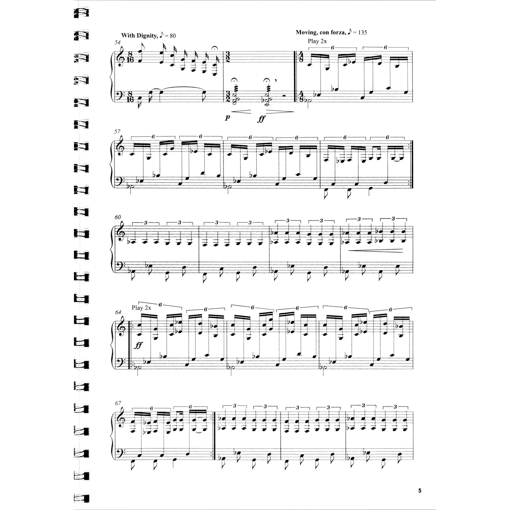 Odessa by Matthew Lorick marimba solo score sample