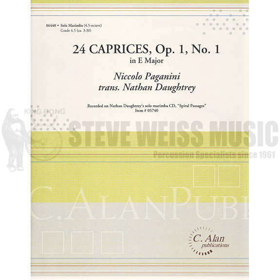 Paganini-24 Caprices, Op. 1 #1: Andante in E major arr. Daughtr
