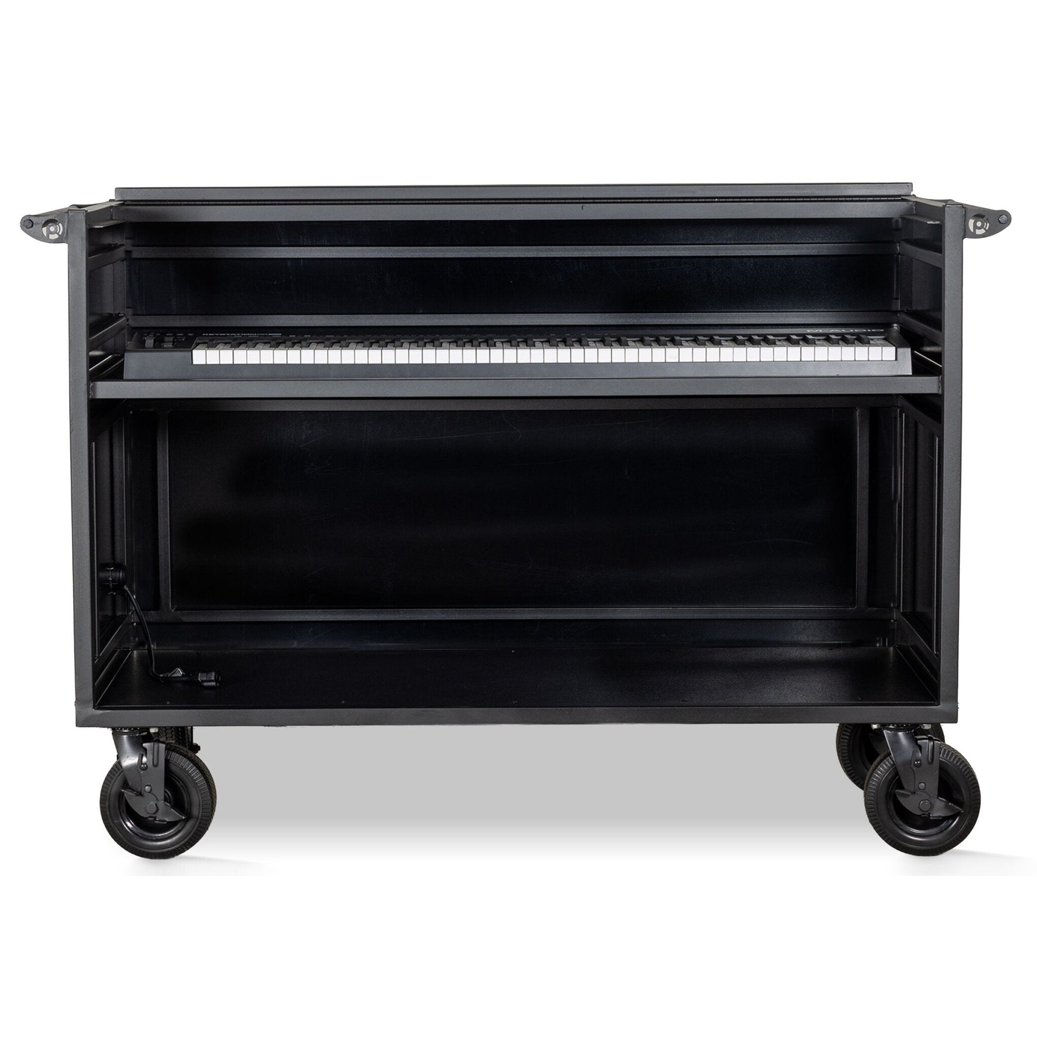 Performance Carts Covered Synth Cart PCK-200 Players Side with Keyboard