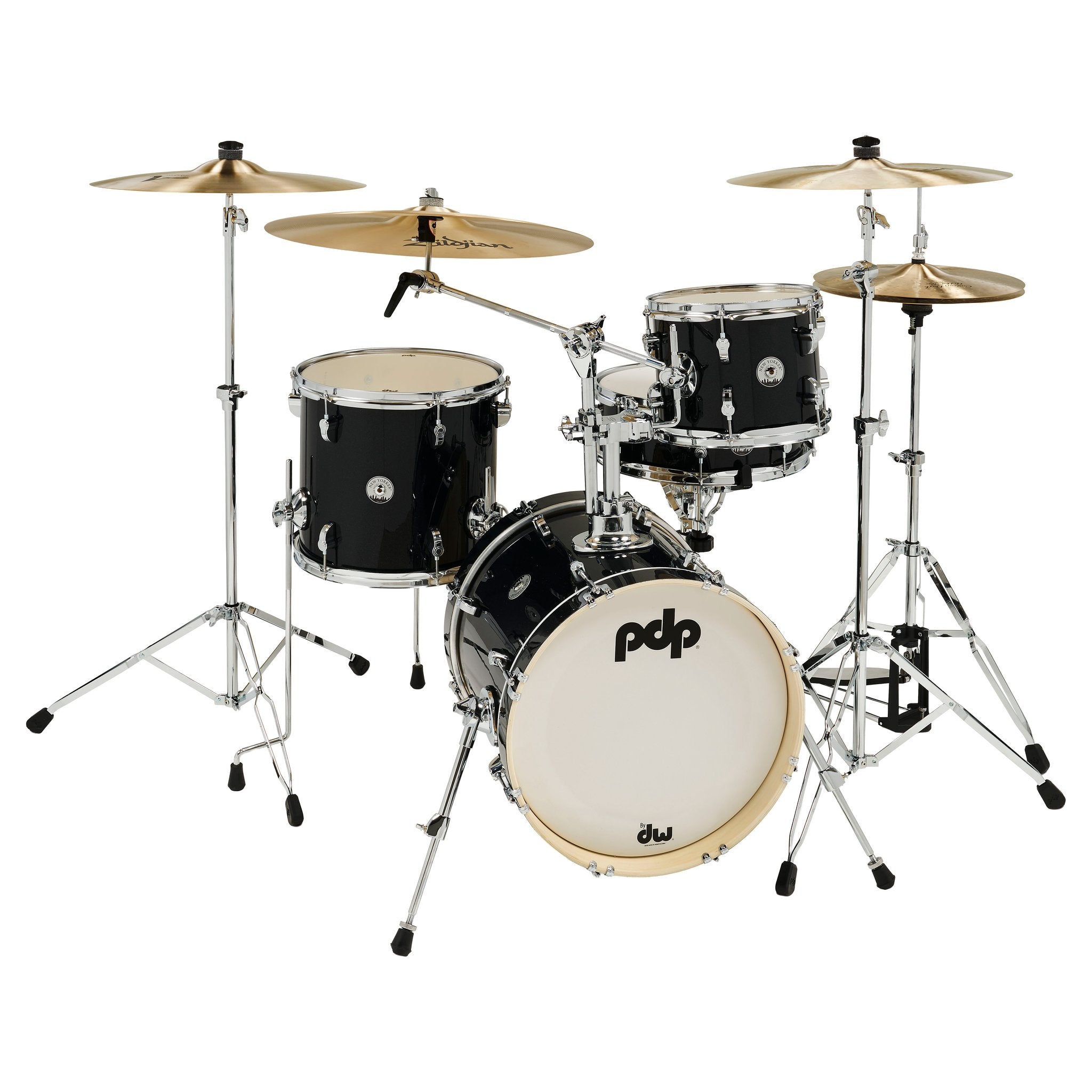 PDP New Yorker Shell Pack, 4-Piece Black Onyx Sparkle