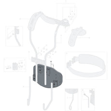 Pearl CX Airframe Belly Plate with Cushion, J-Rod Clamp Assembly