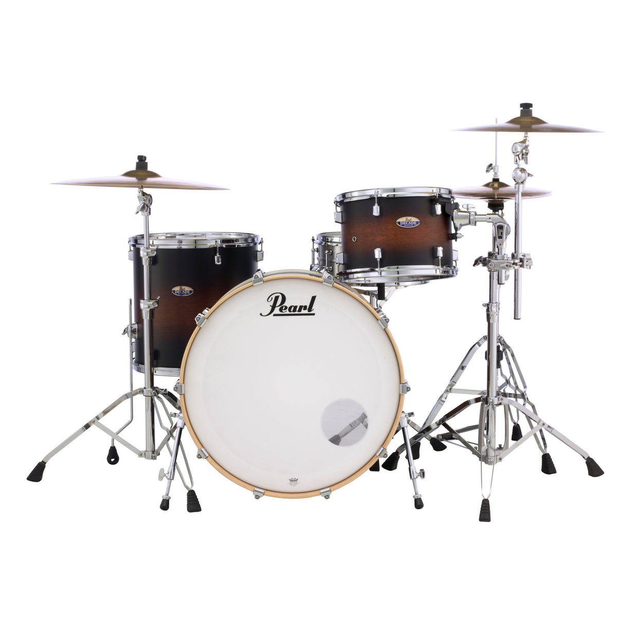 Pearl Decade Maple 3-piece Drum Set Shell Pack - 24" Bass Drum - Satin Brown Burst - Image 2