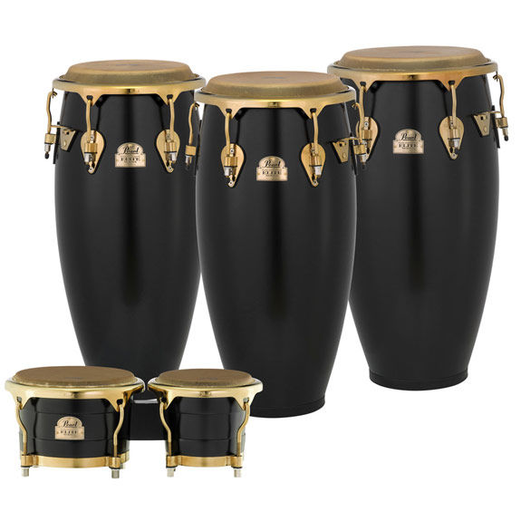 Pearl Elite Series 11" Thai Oak 11 Quinto Satin Black with Gold Hardware