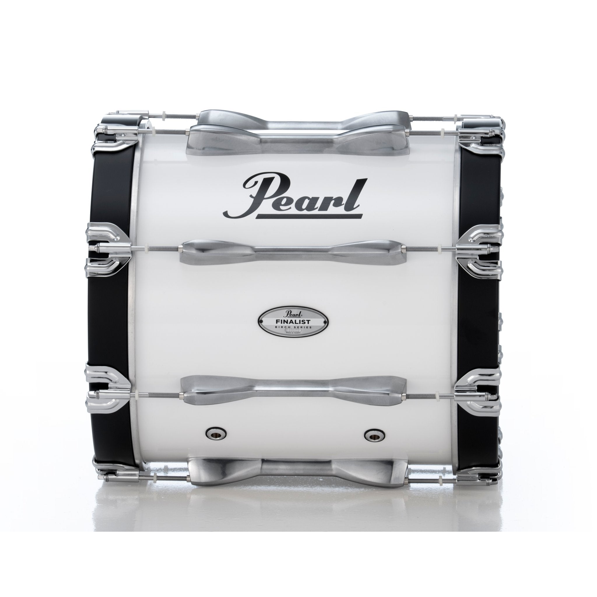 Pearl Finalist Birch Marching Bass Drum - 14" x 14" - Pure White - Image 3