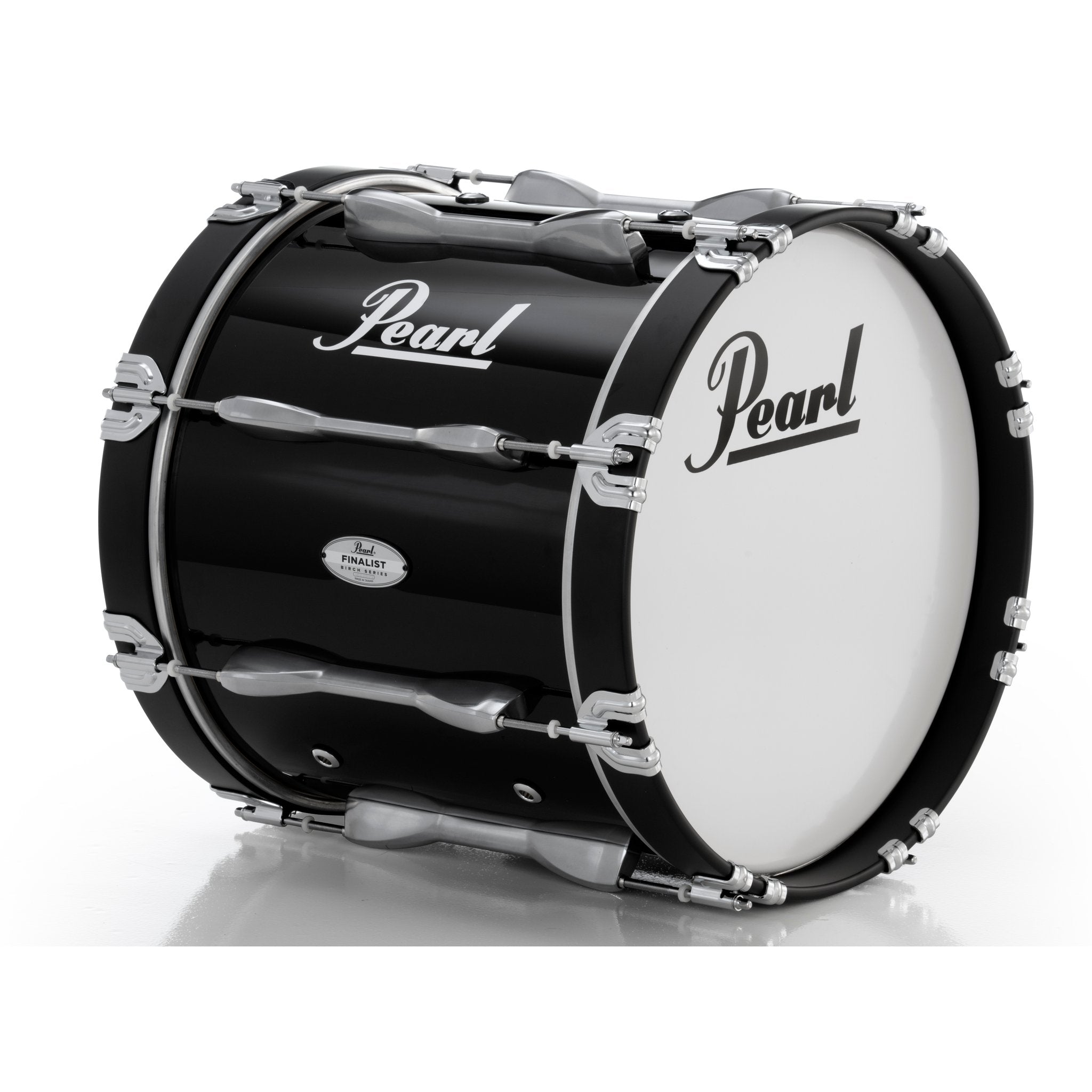 Pearl Finalist Birch Marching Bass Drum - 16" x 14" - Midnight Black - Image 1