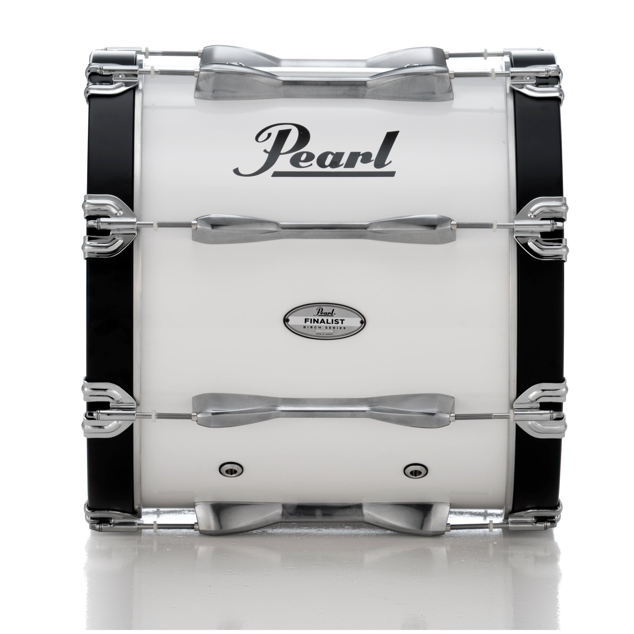 Pearl Finalist Birch Marching Bass Drum - 16" x 14" - Pure White - Image 2