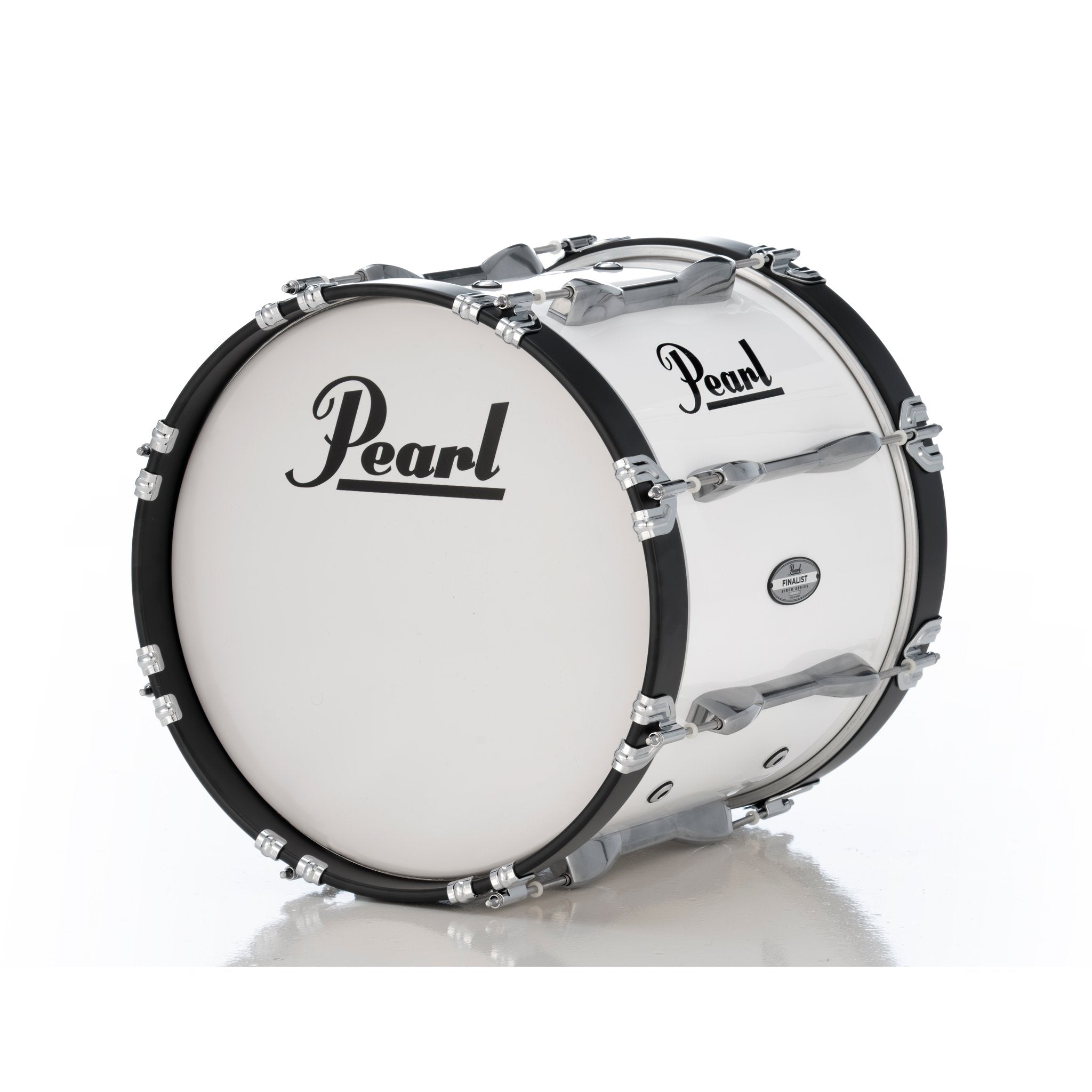 Pearl Finalist Birch Marching Bass Drum - 16" x 14" - Pure White - Image 3