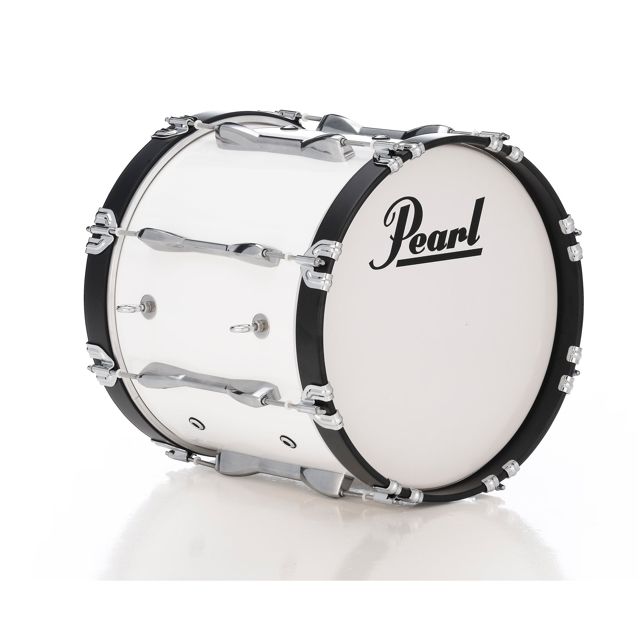 Pearl Finalist Birch Marching Bass Drum - 16" x 14" - Pure White - Image 1