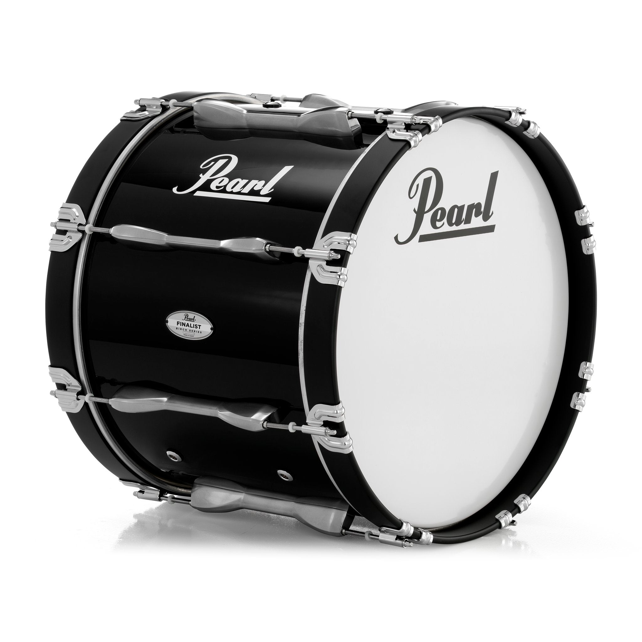 Pearl Finalist Birch Marching Bass Drum - 18" x 14" - Midnight Black - Image 1