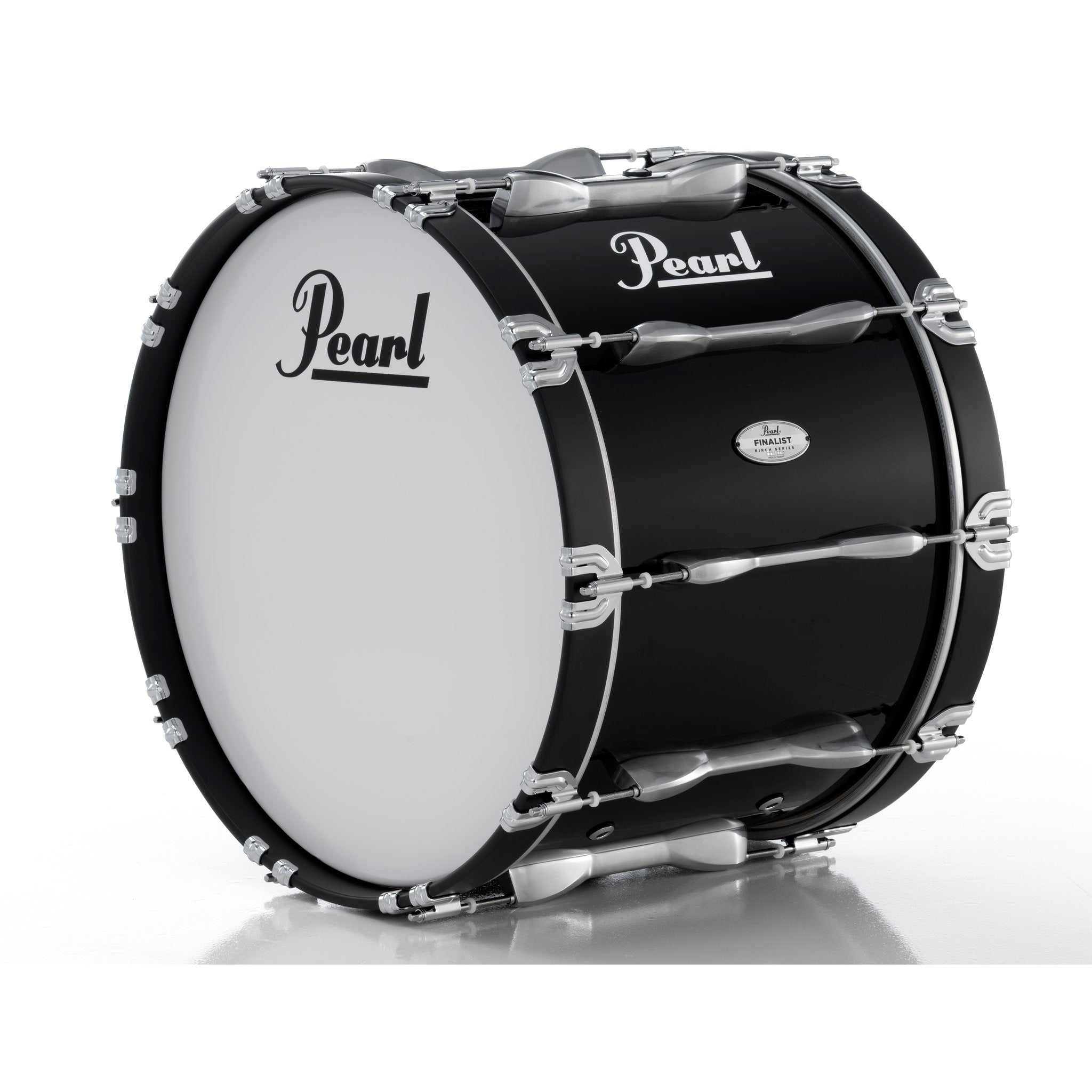 Pearl Finalist Birch Marching Bass Drum - 20" x 14" - Midnight Black - Image 2